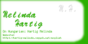melinda hartig business card